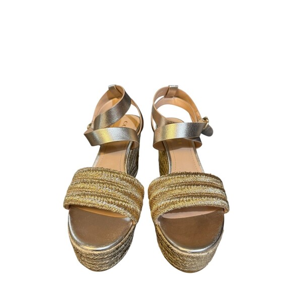 New Authentic Coach Isabela Leather Wedge Sandals Size 9 - Picture 15 of 16